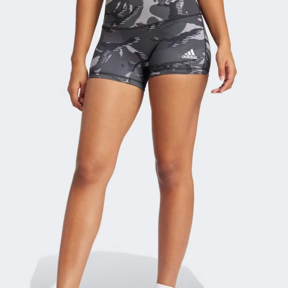 Adidas Gray Athletic Shorts with Moisture-Wicking Fabric